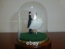Vintage Reuge Dancing Wedding Love Couple Ballerina Music Box Automaton