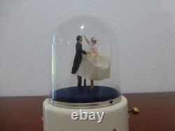 Vintage Reuge Dancing Wedding Love Couple Ballerina Music Box Automaton