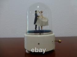 Vintage Reuge Dancing Wedding Love Couple Ballerina Music Box Automaton