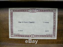 Vintage Reuge Debussy Clair de Lune Wood Music Box CH 3/72 Working NEAR MINT