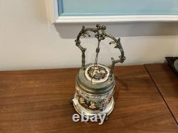 Vintage Reuge German Porcelain Cigarette Dispenser