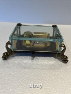 Vintage Reuge Glass 36 Note Music Box