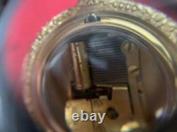 Vintage Reuge Gold Plated Music Box Pocket Music Box with Original Case