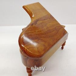 Vintage Reuge Grand Piano Wooden Swiss Movement Music Box Sound of Music Song