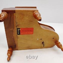 Vintage Reuge Grand Piano Wooden Swiss Movement Music Box Sound of Music Song