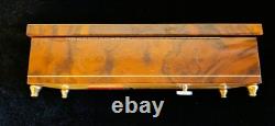 Vintage Reuge Inlay Wood Music/ Jewelry Box-Swiss Works/ Made in Italy/ Imagine