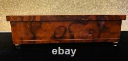 Vintage Reuge Inlay Wood Music/ Jewelry Box-Swiss Works/ Made in Italy/ Imagine