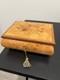 Vintage Reuge Italian Burl Wood Music Box Floral Marquetry San Francisco Tune