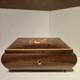 Vintage Reuge Italian Floral Inlaid Wooden Music Box Swiss Movement MID CENTURY