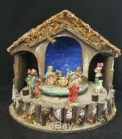 Vintage Reuge Italian Musical Nativity Scene Music Box
