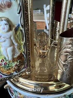 Vintage, Reuge Italy Cherub Carousel Lipstick Or Cigarette? Holder Music Box