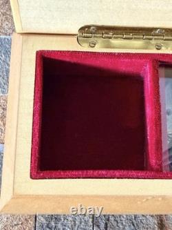 Vintage Reuge Italy Edelweiss Swiss Musical Movement Music Jewelry Box WORKING