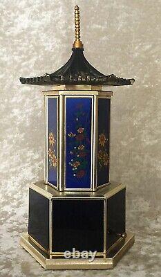 Vintage Reuge Japanese Pagoda Musical Lipstick Caddy Somewhere My Love