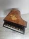 Vintage Reuge Jewelry Music Box Grand Piano Shape Musical Wood Inlay Beethoven