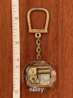 Vintage Reuge Keychain Music Box Where You Live On The Street with Packaging Works