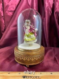 Vintage Reuge Louis Vuitton French Royalty Moving Dancer Music Box SEE VIDEO