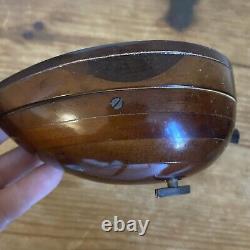 Vintage Reuge Mandolin Instrument Inlaid Wood Swiss Music Box