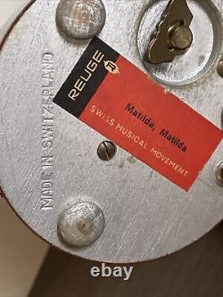 Vintage Reuge Matilda, Matilda Sombrero Dancer Swiss Made Music Box Globe