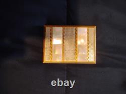 Vintage Reuge Miniature Music Box Musical Powder Compact Case Mother Pearl Rare