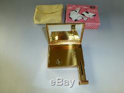 Vintage Reuge Miniature Music Box Powder & Lipstick Compact (WATCH The VIDEO)