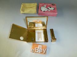 Vintage Reuge Miniature Music Box Powder & Lipstick Compact (WATCH The VIDEO)