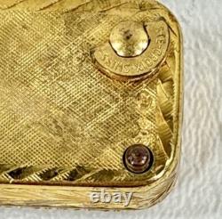 Vintage Reuge Miniature Solid 800 Silver Music Box Pin/Brooch With Gold Finish