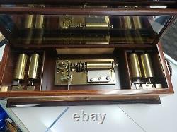 Vintage Reuge Music Box 5 Cylinder Johann Strauss #1437/2500 Franklin Mint