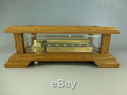 Vintage Reuge Music Box 72 Key Note Nice Crystal Clear Glass Case (watch Video)