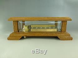 Vintage Reuge Music Box 72 Key Note Nice Crystal Clear Glass Case (watch Video)