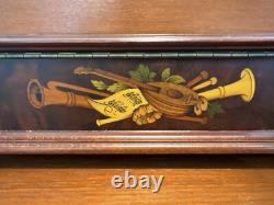 Vintage Reuge Music Box 72 Note 3 Tunes Luxury Wood Inlayed Box