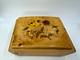 Vintage Reuge Music Box Burl Wood Light Brown Tan Floral Fur Elise NOT PLAYING