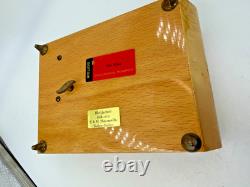 Vintage Reuge Music Box Burl Wood Light Brown Tan Floral Fur Elise NOT PLAYING