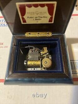 Vintage Reuge Music Box Italy Puttin On The Ritz Rear