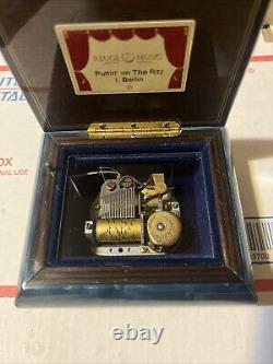 Vintage Reuge Music Box Italy Puttin On The Ritz Rear