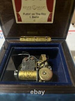 Vintage Reuge Music Box Italy Puttin On The Ritz Rear