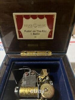 Vintage Reuge Music Box Italy Puttin On The Ritz Rear