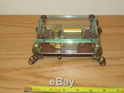 Vintage Reuge Music Box Made In Switzerland Glass/crystal Display Rare Version