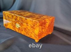 Vintage Reuge Music Box Made In Switzerland Plays Rhapsody In Blue