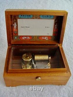 Vintage Reuge Music Box Made in Sainte Croix Switzerland