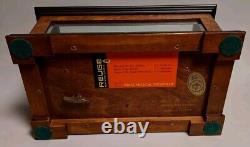 Vintage Reuge Music Box Nutcracker 3/72 Tchaikovsky BORNAGHI Glass Burl Wood