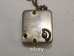 Vintage Reuge Music Box Pendant Necklace Mary Religious Gold Tone