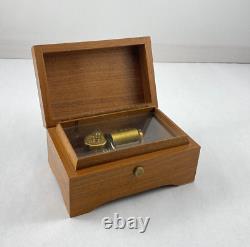 Vintage Reuge Music Box Plays Romeo and Juliet Walnut Box