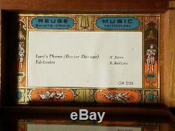 Vintage Reuge Music Box Saint-Croix Switzerland CH 2/28 LARA'S THEME EDELWEISS