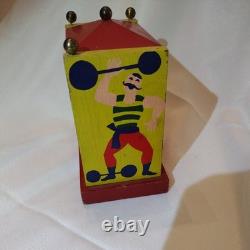 Vintage Reuge Music Box Swiss Made, Musical Mouvement Dancing Circus Clown