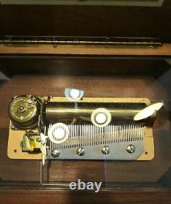 Vintage Reuge Music Box Swiss Movement Plays 4 Songs