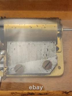 Vintage Reuge Music Box Switzerland Moulin Rouge / Swedish Rhapsody Working