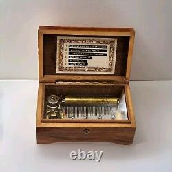 Vintage Reuge Music Box Thorens INC New York 6 Airs