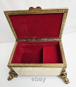 Vintage Reuge Music Box With Dolphin Feet Made In Italy Swiss Musical Movement
