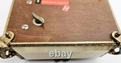 Vintage Reuge Music Box With Dolphin Feet Made In Italy Swiss Musical Movement