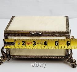 Vintage Reuge Music Box With Dolphin Feet Made In Italy Swiss Musical Movement